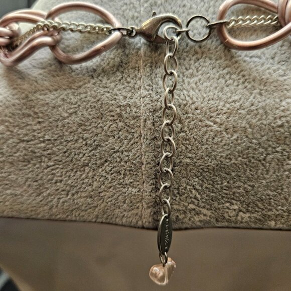 Sabika Rose Gold & Silver Chain Necklace - Picture 8 of 10